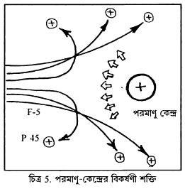 চিত্র-5. পরমাণু-কেন্দ্রের বিকর্ষনী শক্তি