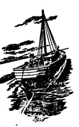 A black and white drawing of a boat  AI-generated content may be incorrect.