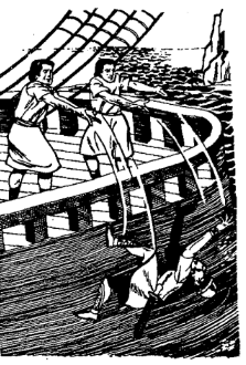 A black and white drawing of people pulling a boat  AI-generated content may be incorrect.
