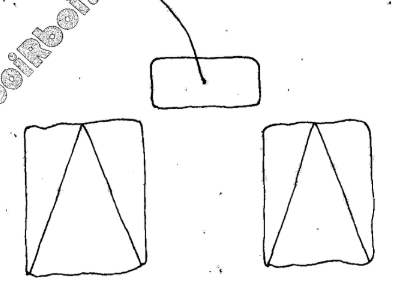 A drawing of triangles and a rectangle  AI-generated content may be incorrect.